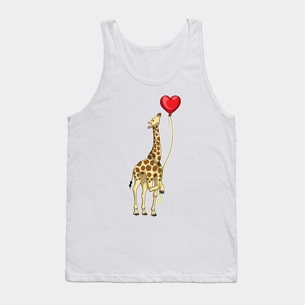 Giraffe Heart Balloon Tank Top by Markus Schnabel